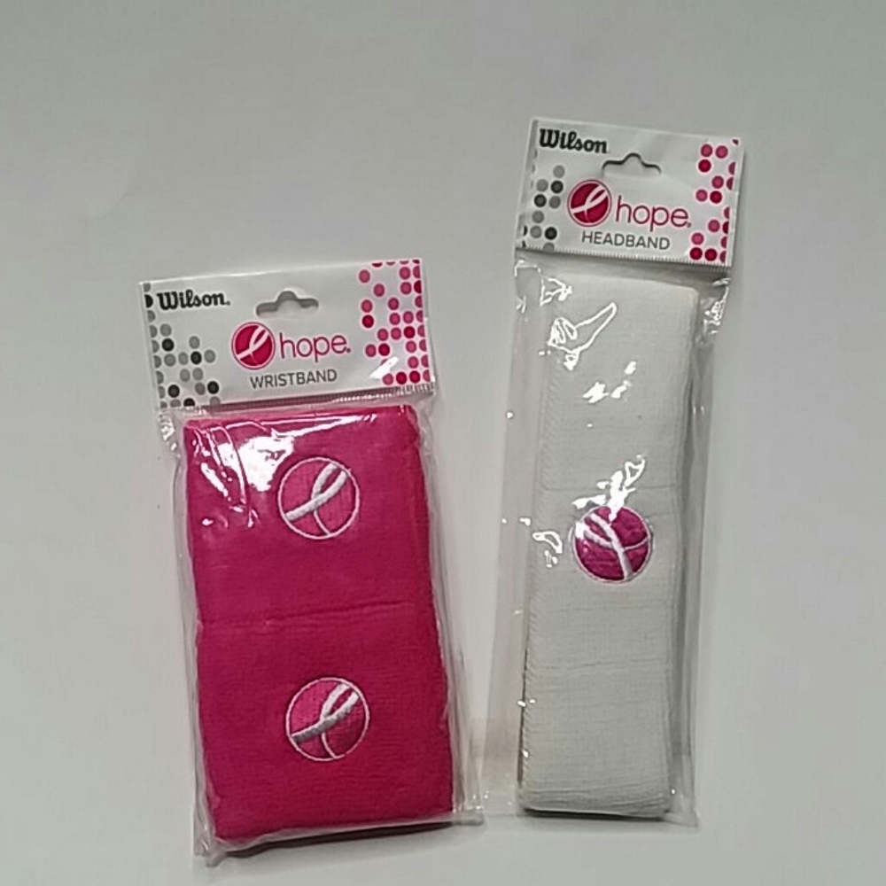 Wilson "Breast Cancer" Headband & Wristband Set